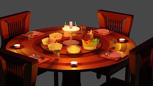 Animated Dining Table 3D Models for Download | TurboSquid