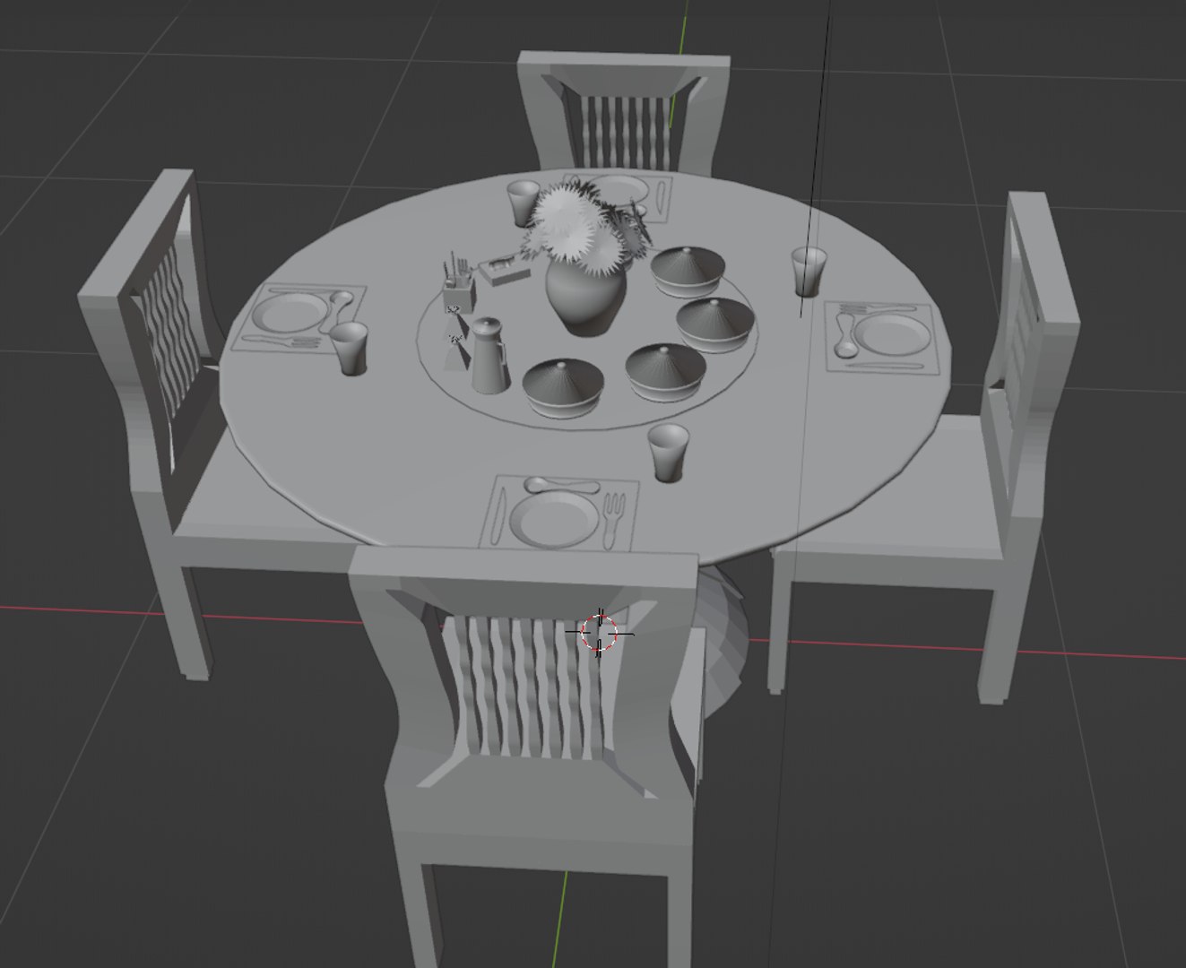 3D Dining Table With Candle Light And Day Light - TurboSquid 1974893
