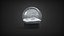 Snowglobe with cycled animated snowfall on dark background