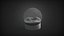 Snowglobe with cycled animated snowfall on dark background