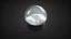 Snowglobe with cycled animated snowfall on dark background