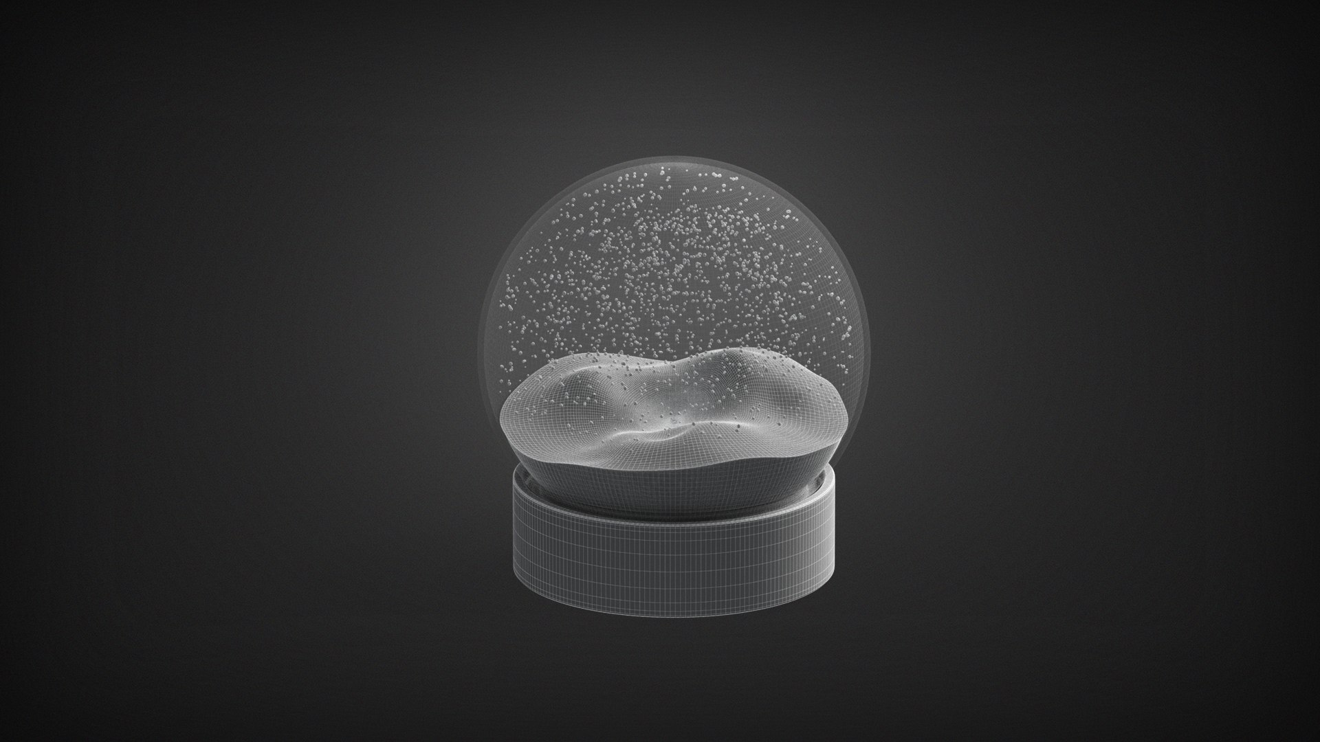 3D Snowglobe with cycled animated snowfall on dark background model https://p.turbosquid.com/ts-thumb/Zf/aLQubR/wn/wireframe03/jpg/1643809884/1920x1080/fit_q87/579ba2ea05584bdfc3f4e21964f479e4d706652a/wireframe03.jpg