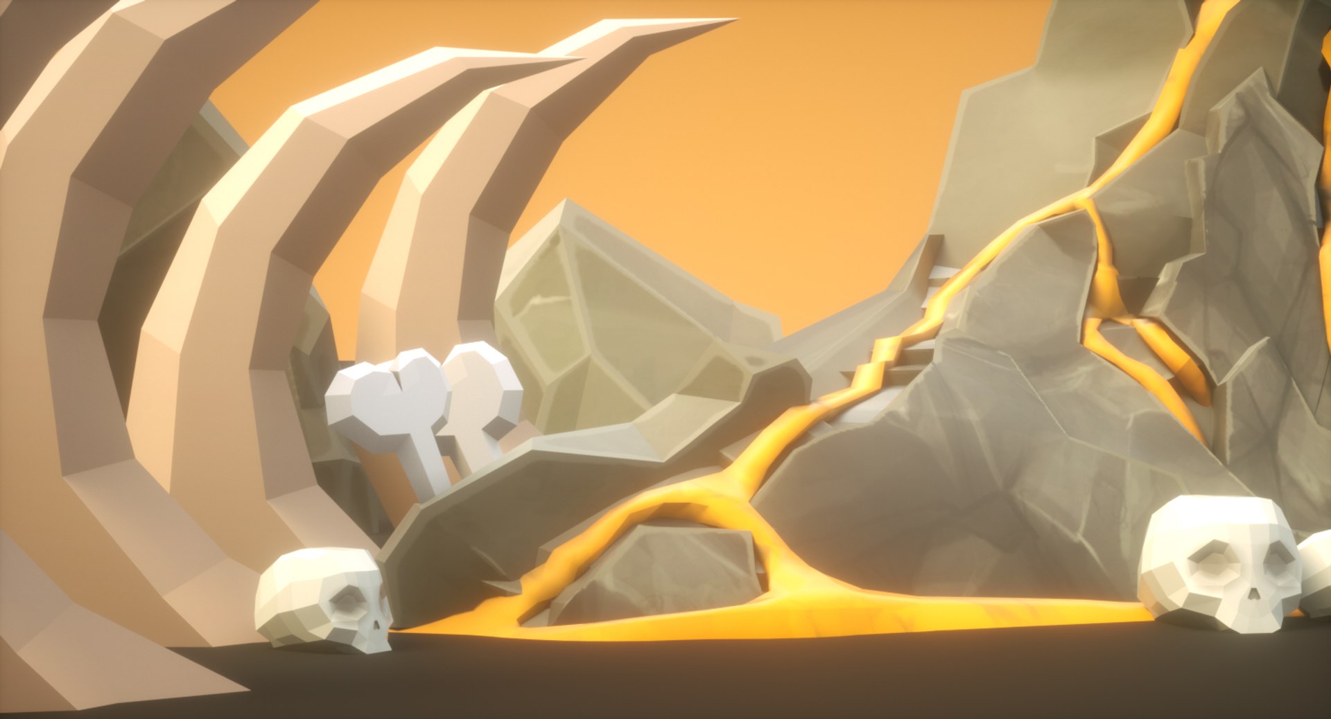 Volcano Rock Cartoon Pack 3D Model - TurboSquid 1399892