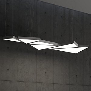 3D model triangle ceiling light