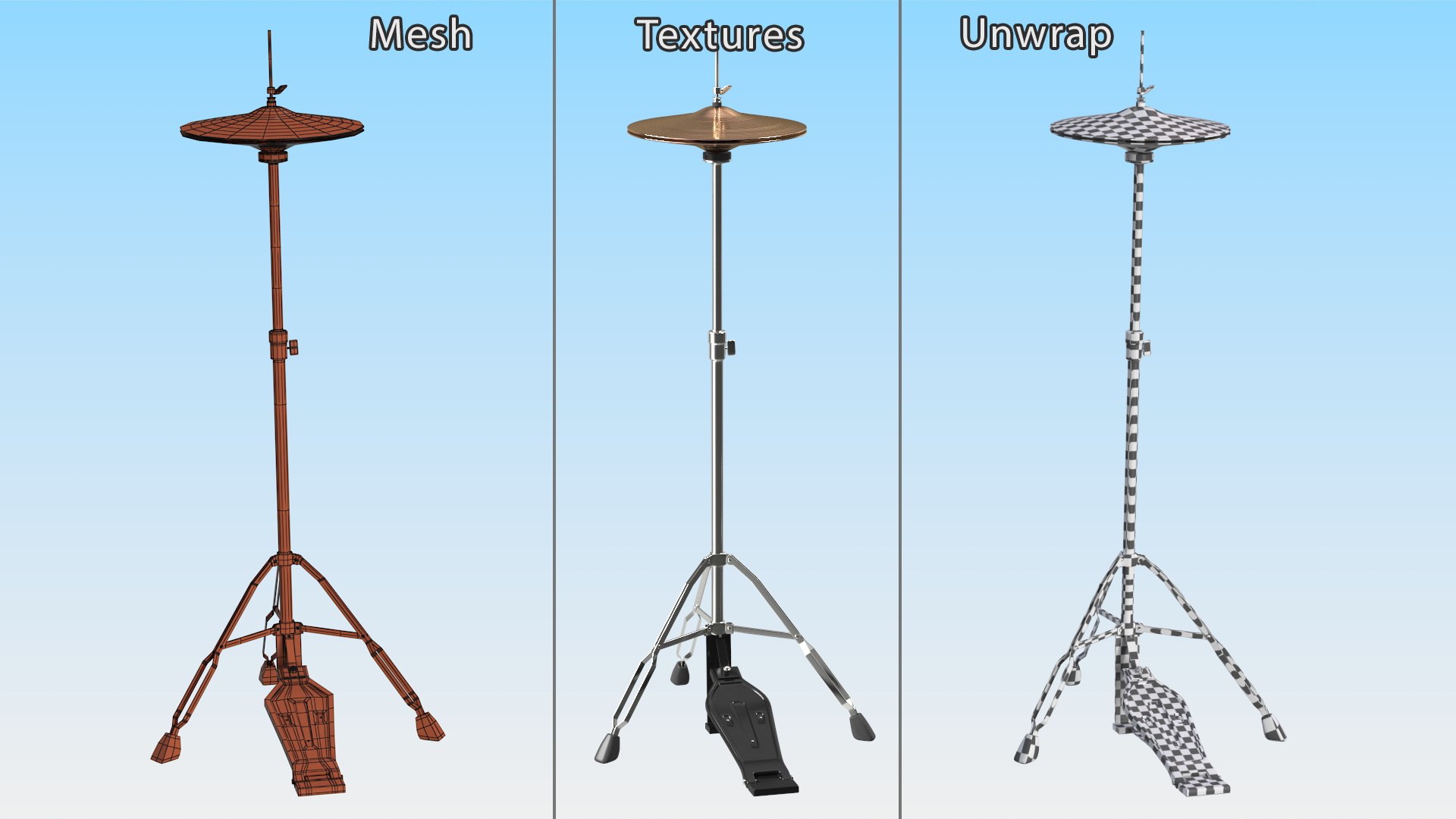 3D model Hi-Hat Cymbal Stand https://p.turbosquid.com/ts-thumb/Zf/epdHmi/i9/hihatcymbalstand3dsmodel012/jpg/1701828478/1920x1080/fit_q87/42d29ca0b94b7e360674d583c3ff15e2e66c2cc5/hihatcymbalstand3dsmodel012.jpg