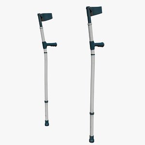 Under Arm Crutches 3D model