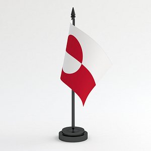 Table Flag Greenland Denmark