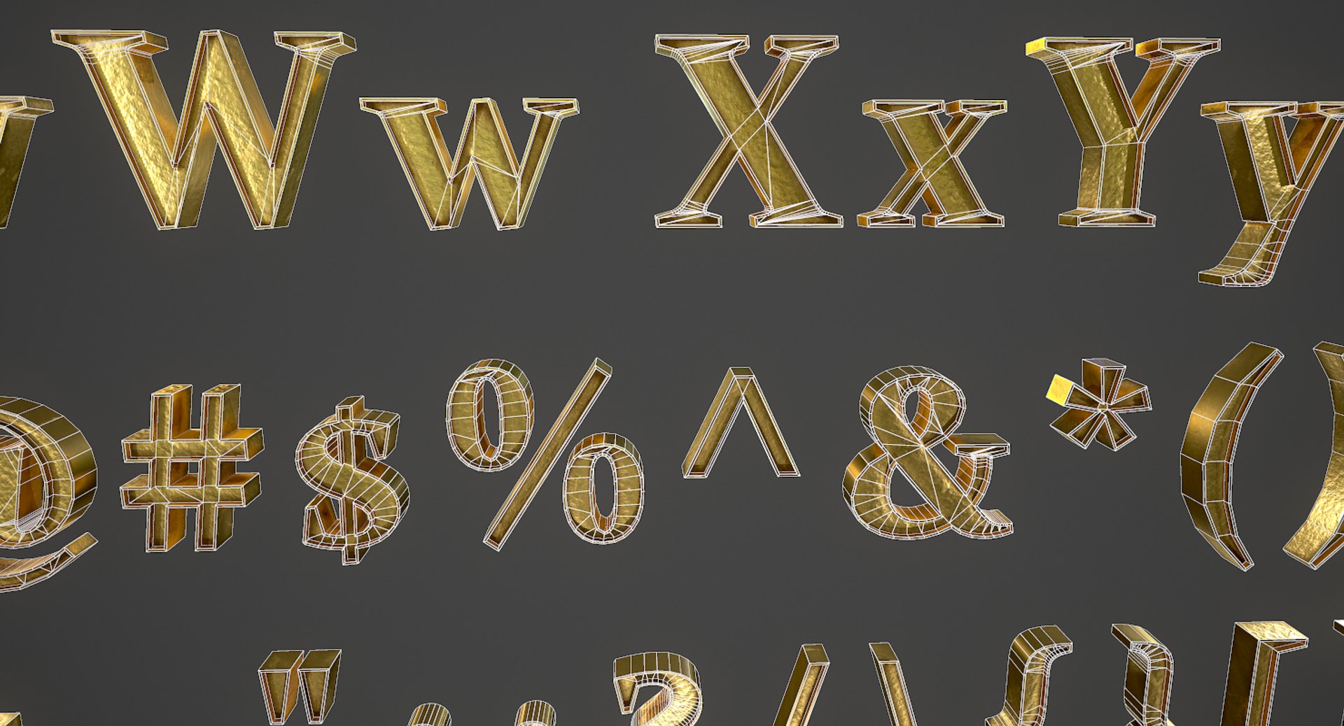 English Letters 3D - TurboSquid 1501720