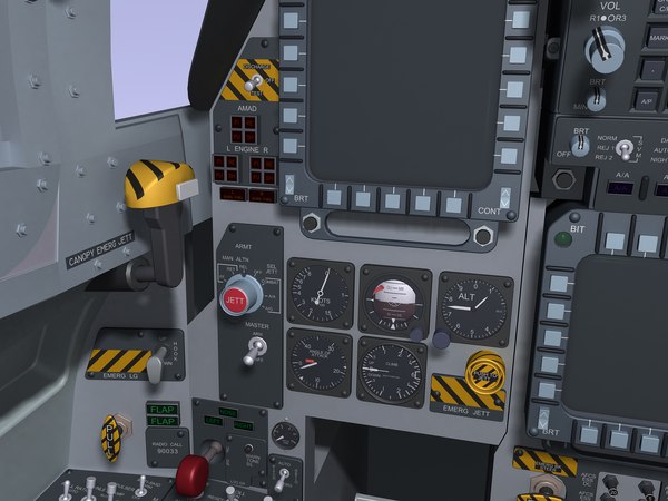 3d f-15e strike eagle cockpit model