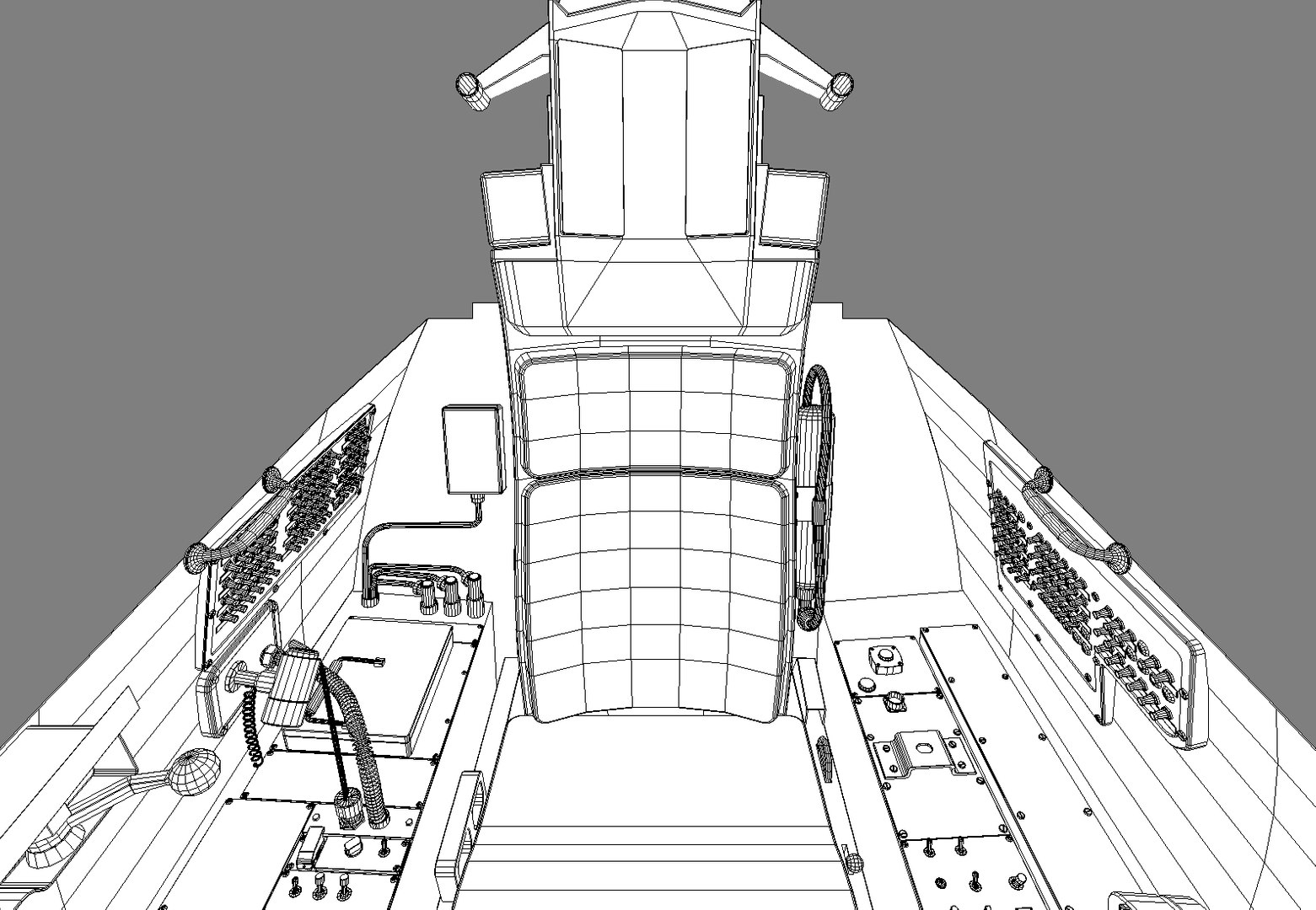 3d f-15e strike eagle cockpit model