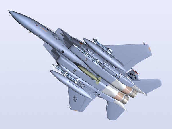 3d f-15e strike eagle cockpit model