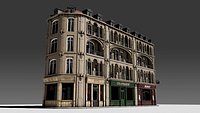European Store Front Apartment Building