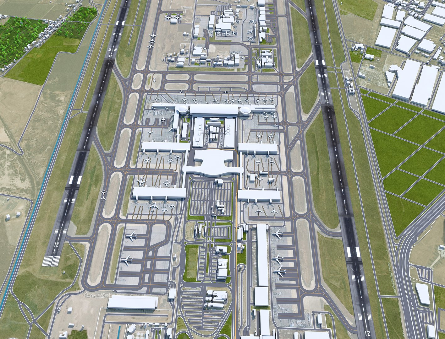 Santiago Airport Model TurboSquid 2016202