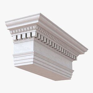 3d ionic architrave frieze greco model