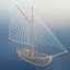 Pirate Ship Handpainted