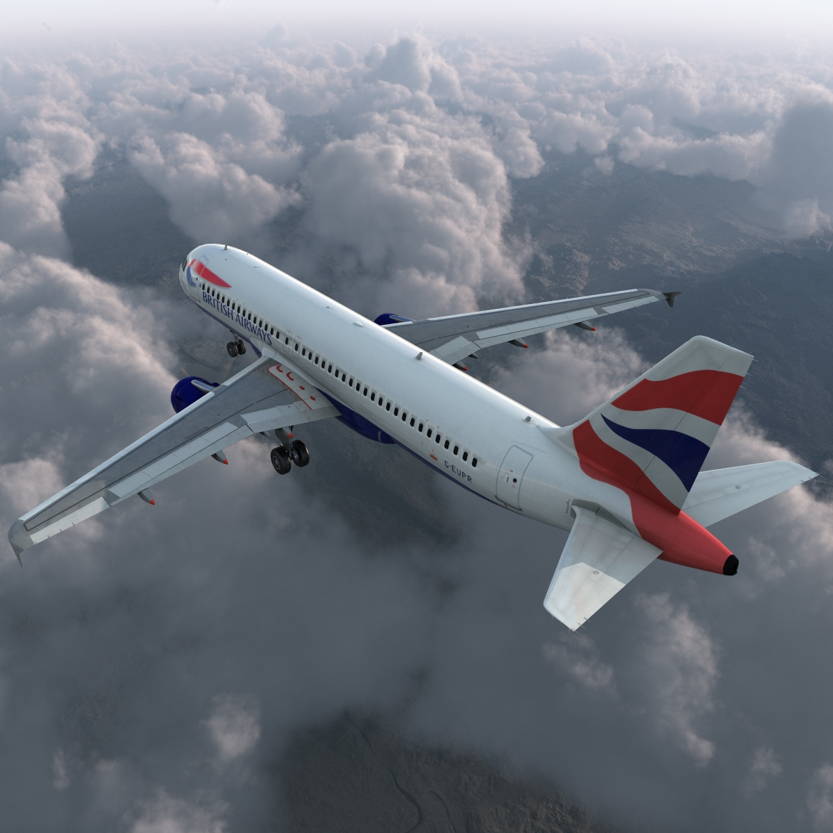 airbus a320 british airways 3d model