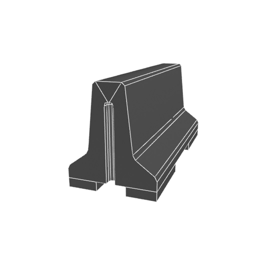 concrete traffic barrier 3d model
