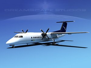 3d dhc-8 q300 model