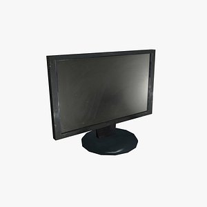Free Retro 2000s LCD Computer Monitor - Low Poly PBR