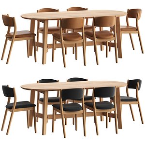 Moe s-Trie dining table and Marcus Samuelsson Dining Chair