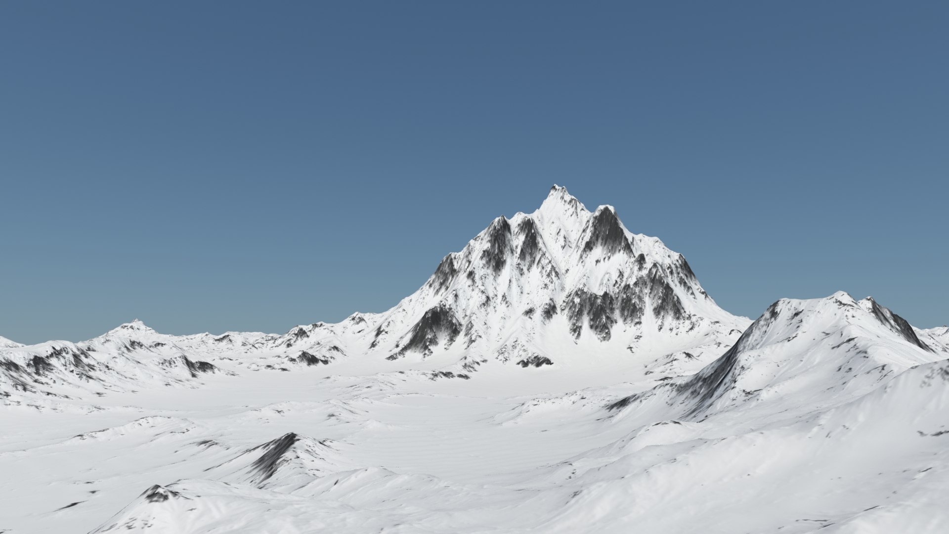 3D Mountain Snowy Snow Model - TurboSquid 1240894