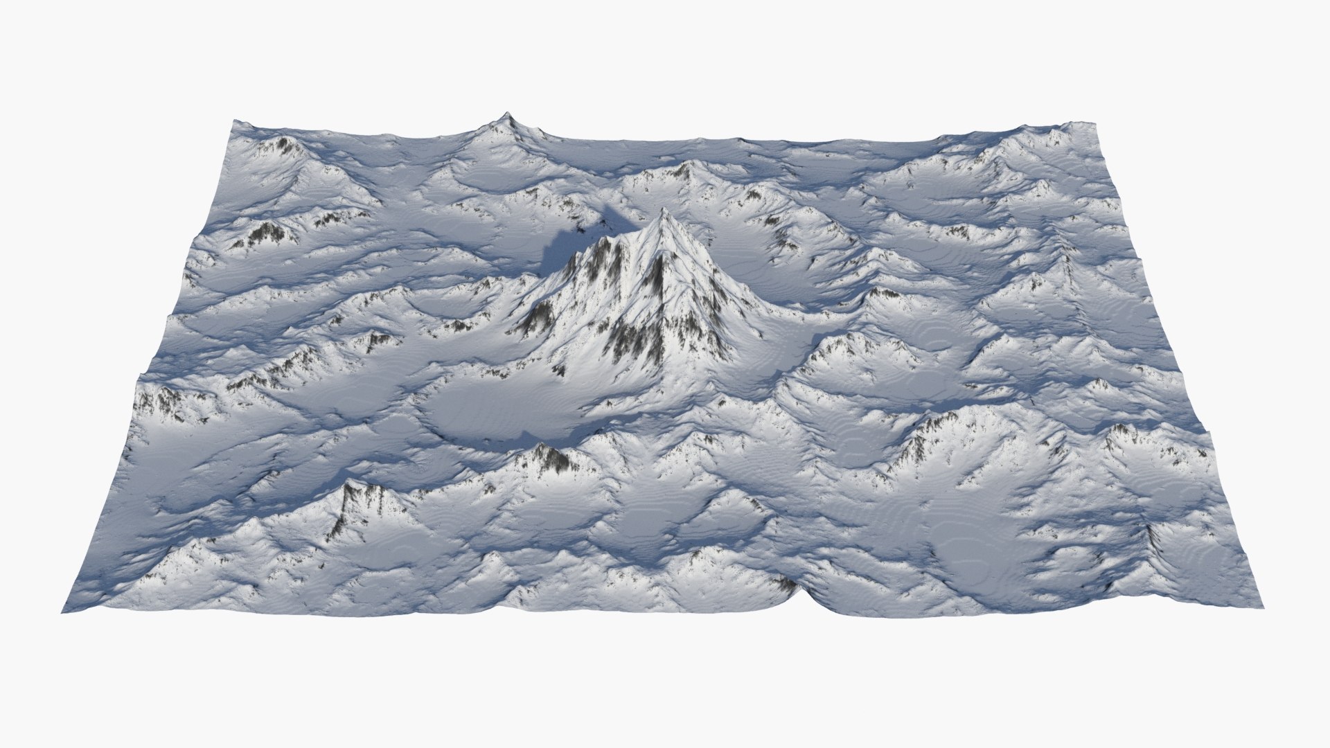 3D Mountain Snowy Snow Model - TurboSquid 1240894