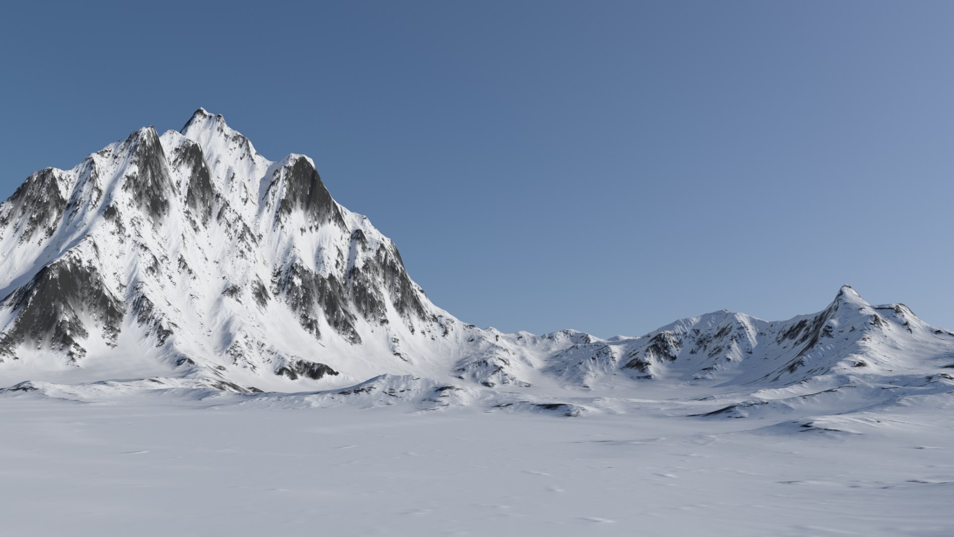 3D Mountain Snowy Snow Model - TurboSquid 1240894