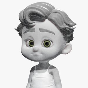 Free Toon Child Stylized Cartoon Kid Rigged Baby Character