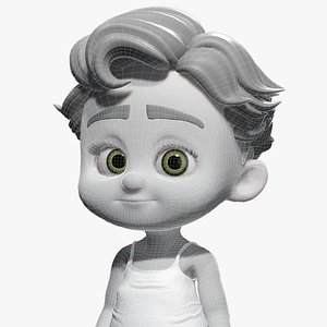 Free Toon Child Stylized Cartoon Kid Rigged Baby Character