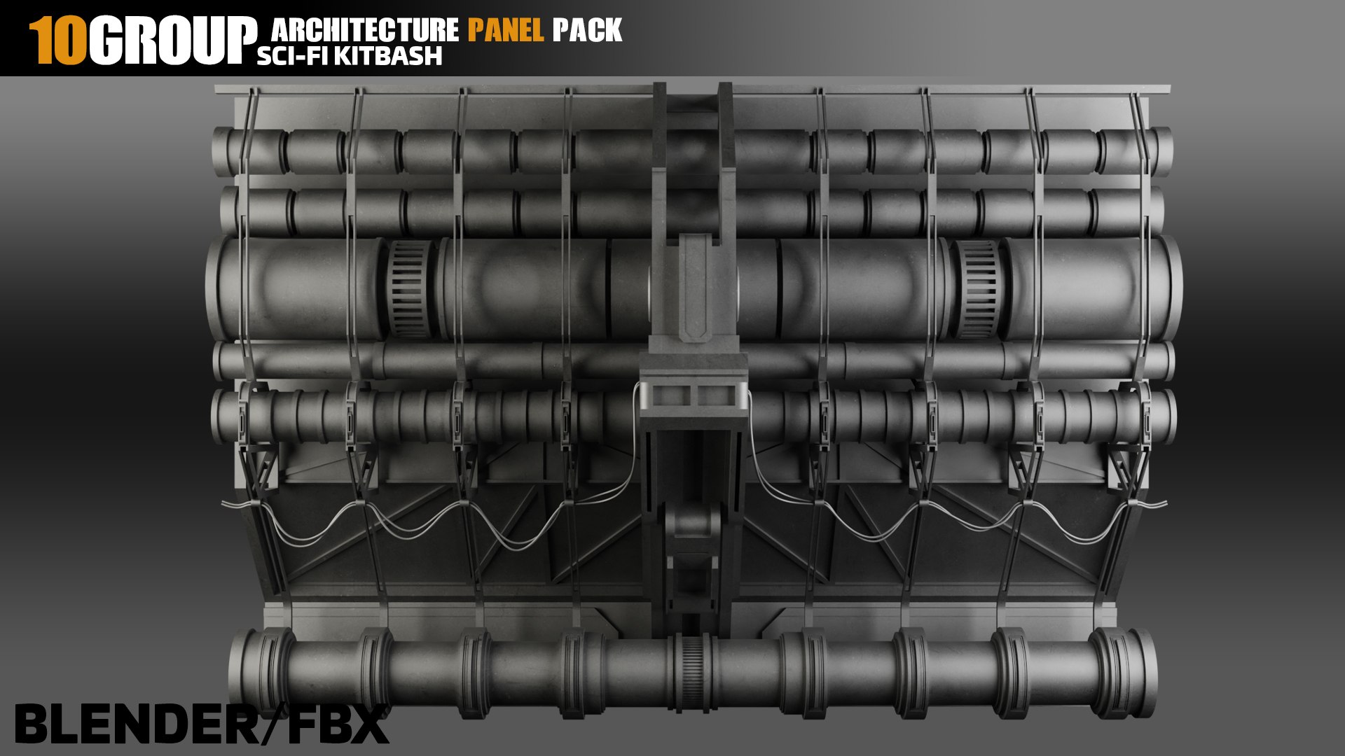 Sci-Fi Architecture Panels Pack Vol 10 3D - TurboSquid 1877789