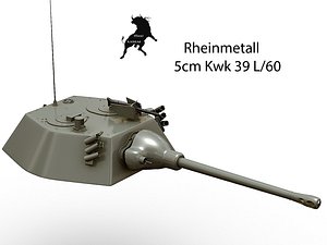 RheinMetall 5cm Kwk 39 L/60 Turret