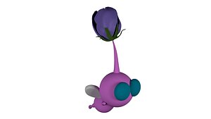 3D pink bud pikmin model