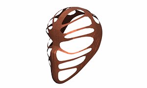 Low-poly belt style hockey goalie mask