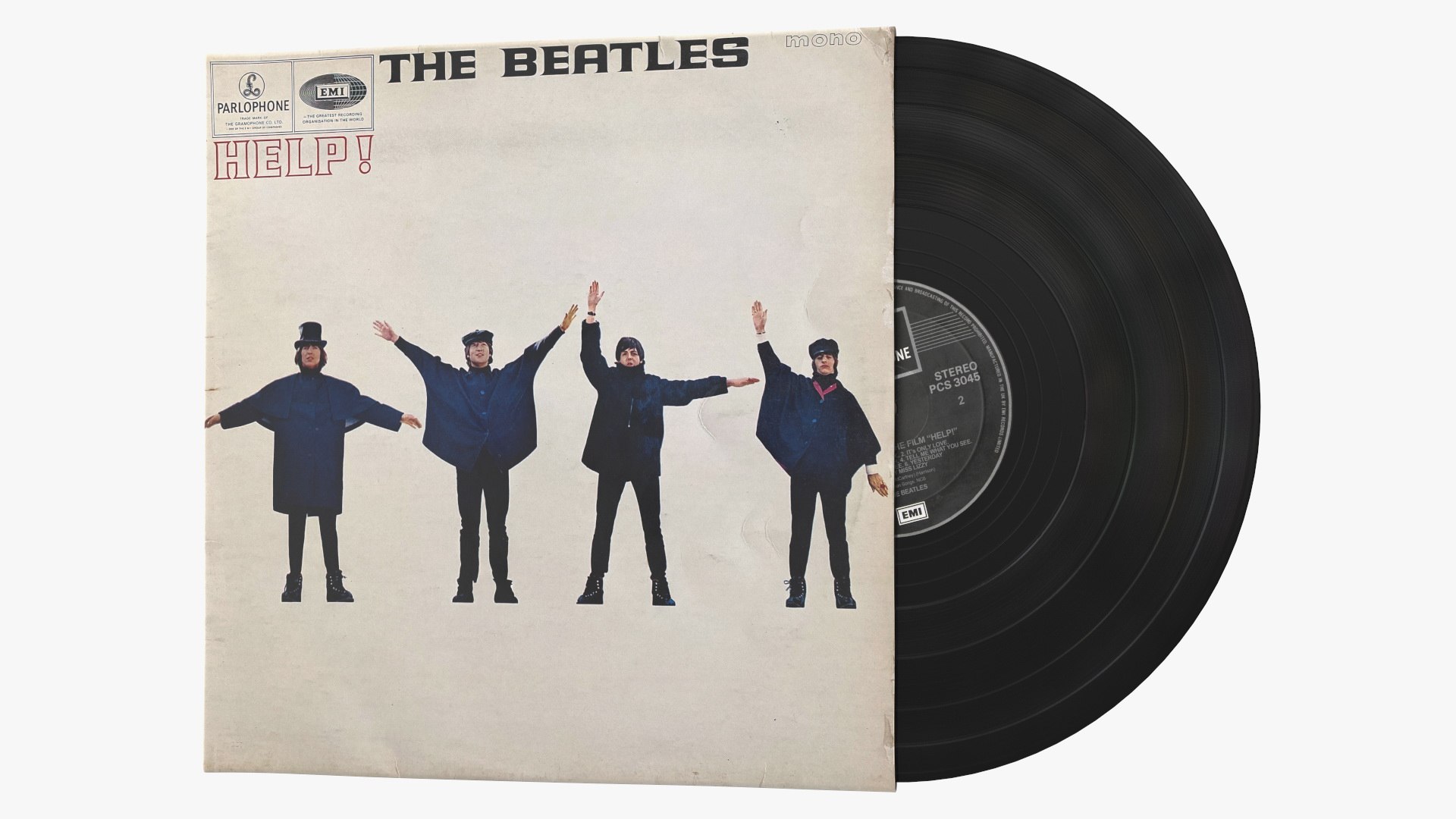 The Beatles Vinyl Album Cover 3D model preview