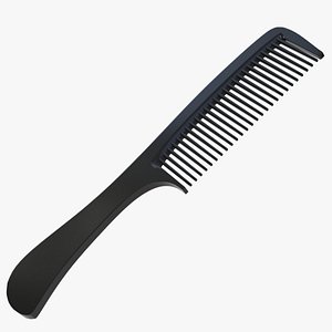 3D hair comb handle model