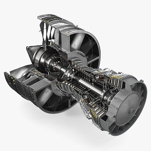 Turbofan Jet Engine Cutaway