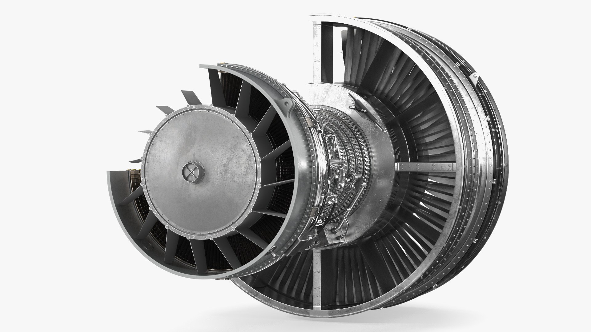 Turbofan Jet Engine Cutaway 3D Model - TurboSquid 2383175