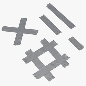 Adhesive Duct Tape Pieces Set model
