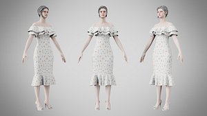 3D Dress 17 Pastel Confetti Abstract