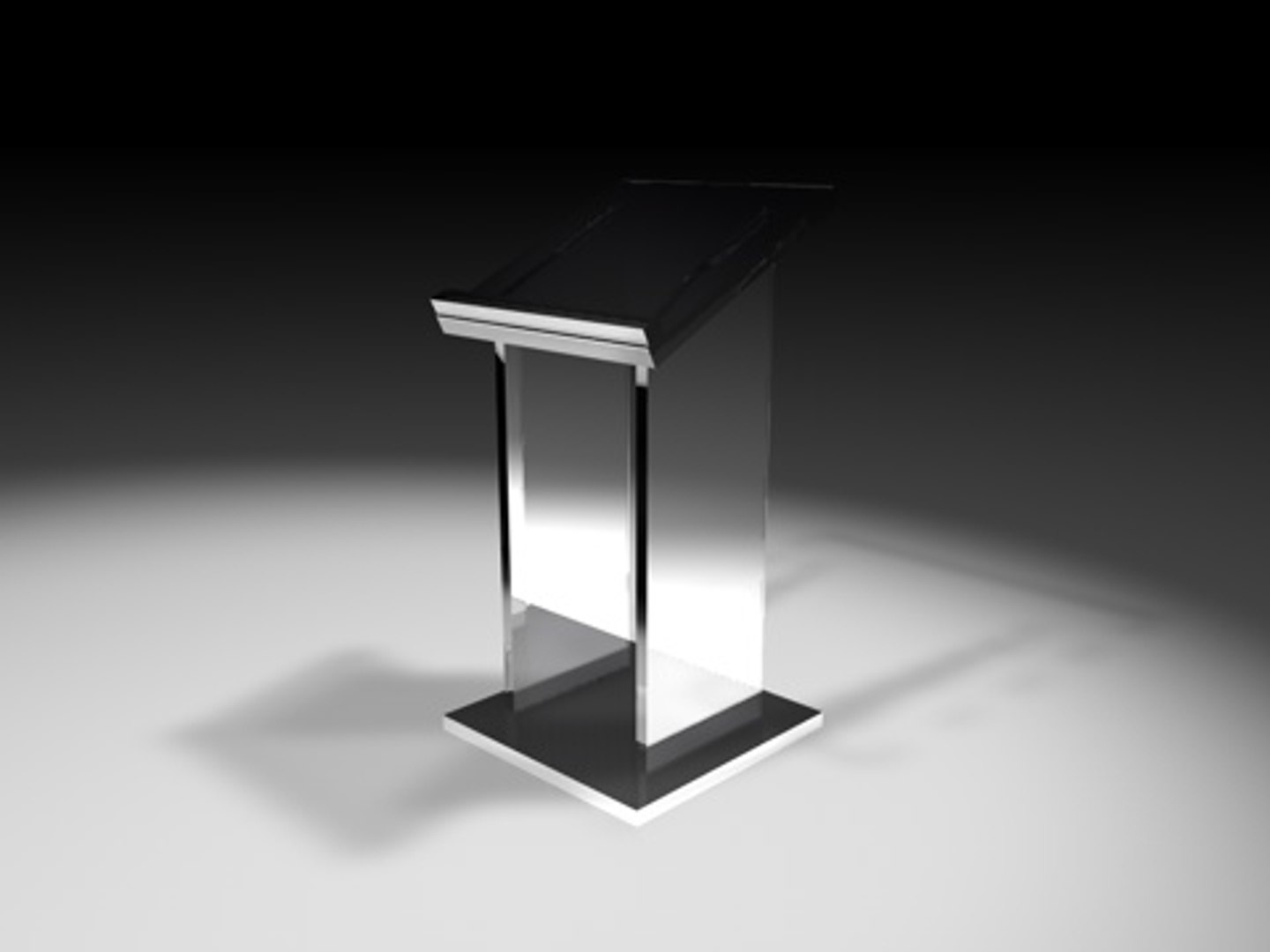 glass lectern 3d model