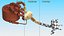 Wooden Push Up Toy Giraffe Fallen Pose
