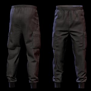 Realistic 3D Cargo Jogger Pants Rigged for Metahumans  UE5 Skeletons 3D model