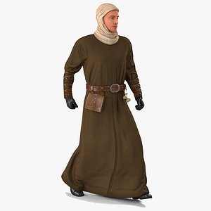 Historical Middle Eastern Male Character Rigged for Cinema 4D