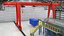 Crane Single Girder with Cargo Container