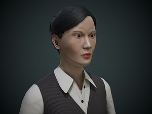 3D japanese office lady
