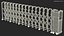 3D model Trackless Retractable Gate 5m Rigged for Maya