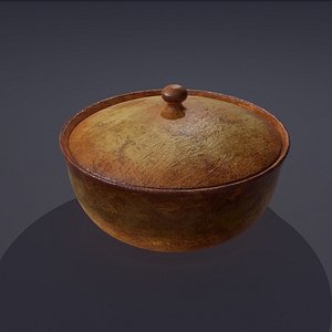 3D terracotta glazed pot lid