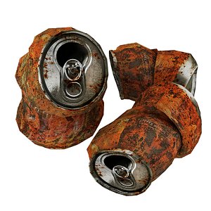 rusty crushed drink 3D model