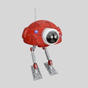 3D Sci-fi Droid - Futeristic - Rigged model