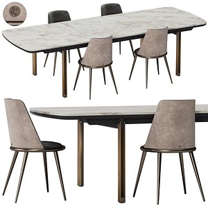Mirage Dining Set By Cantori 3D model